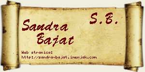 Sandra Bajat vizit kartica